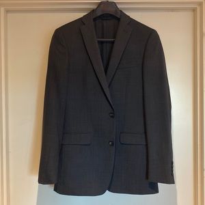 Bar III 100% wool suit jacket size 38L pants size 33/32 like new charcoal